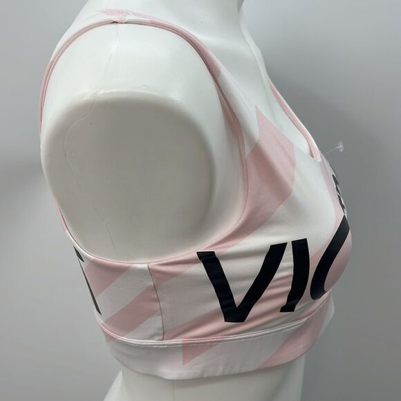 Victoria Sport large striped sports bra pink white - Picture 3 of 5